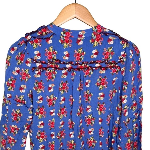 Matilda Jane Floral Millie Blouse Secret Fields Blue Size Small AT16143 - Picture 6 of 8